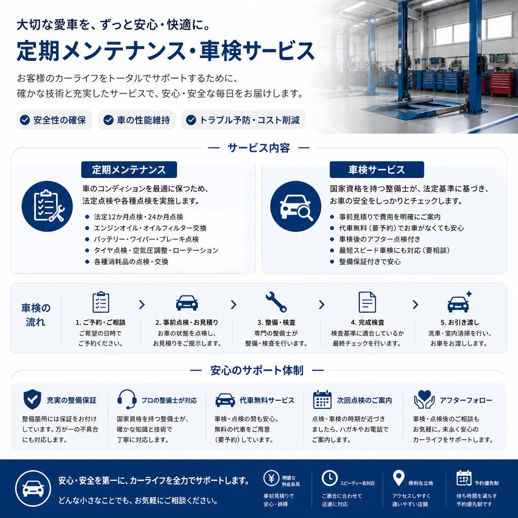 充実したメンテナンスサービス