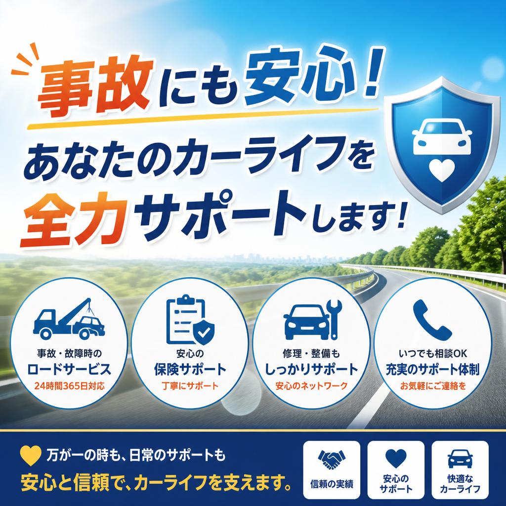 事故にも安心！あなたのカーライフを全力サポートします！