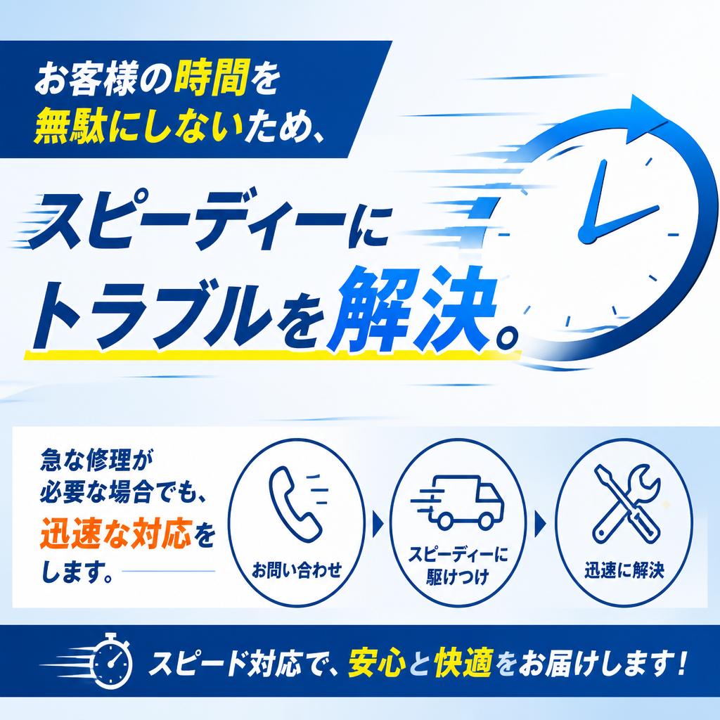 スピーディーな対応で迅速解決