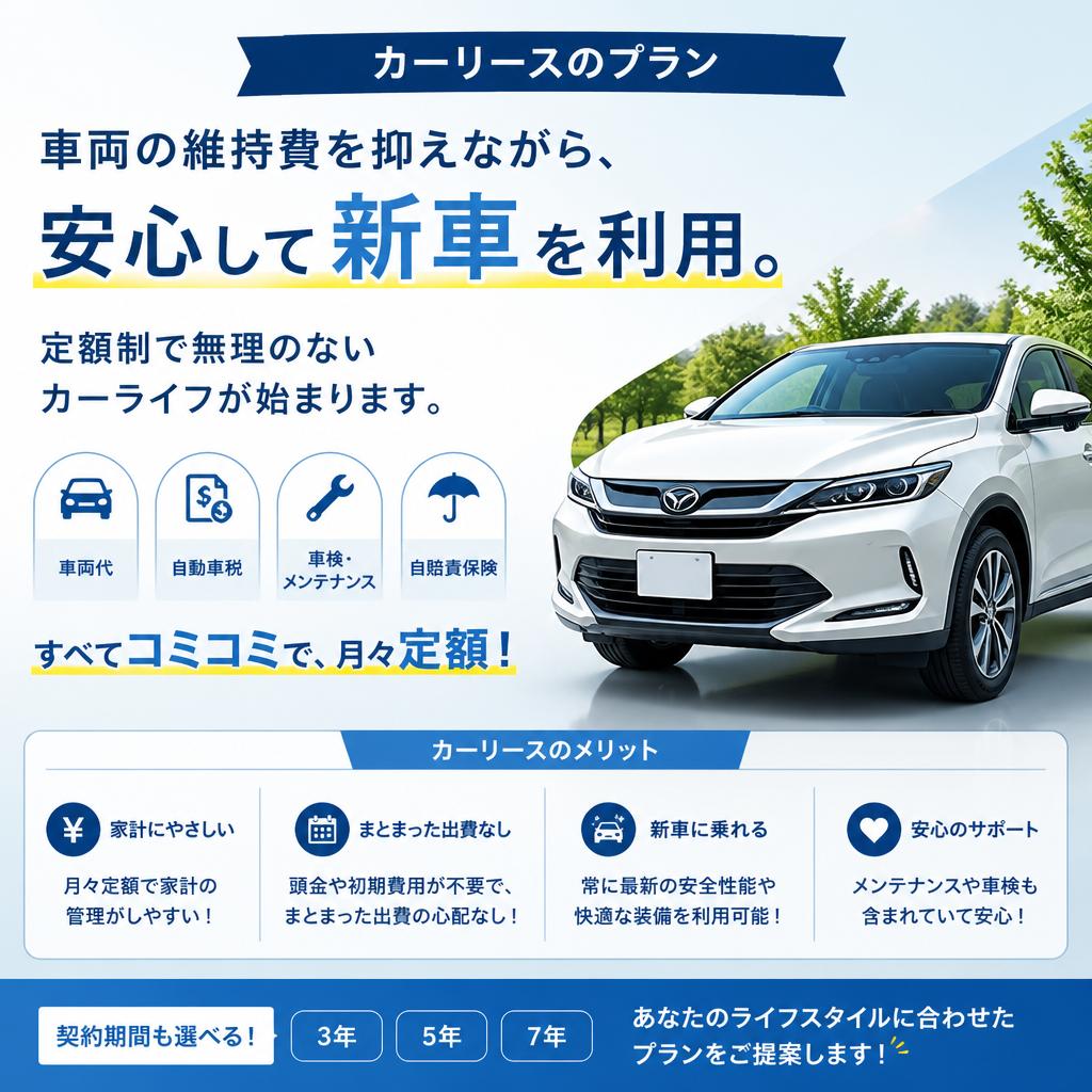 カーリースで安心のカーライフを実現！