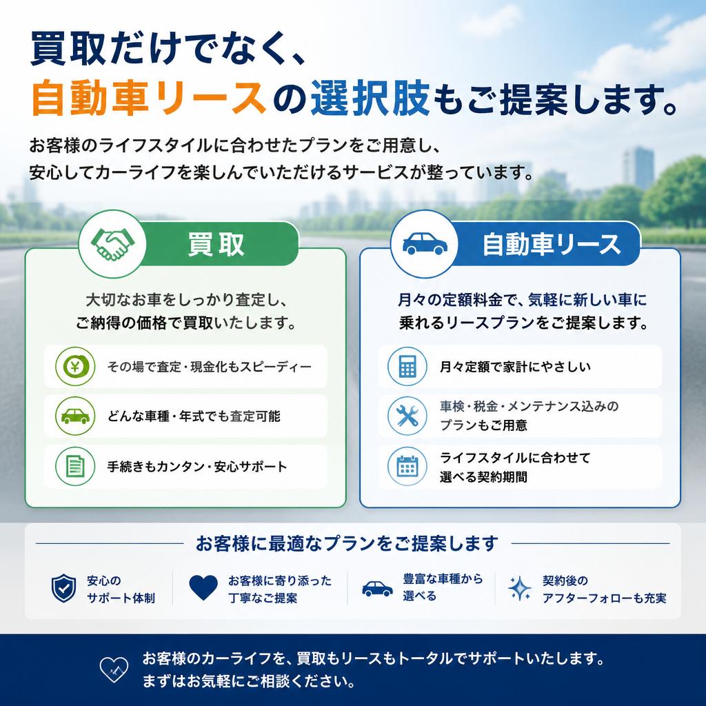 信頼のカーリースサービス